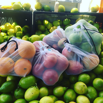 Set 8 bolsas reutilizables para compras de frutas, verduras y granel